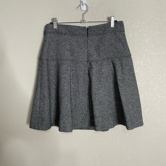 Banana Republic Black Gray Flounce Workwear Skirt 2 - Picture 2 of 5
